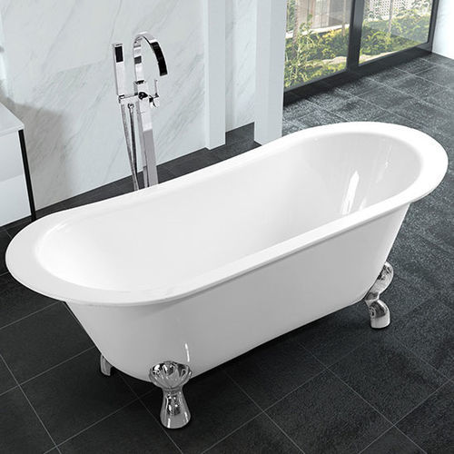 Овальная ванна - MV007G - Shaoxing Joyful Bathroom Co., Ltd - на ножках / для жилых зданий / из акрила