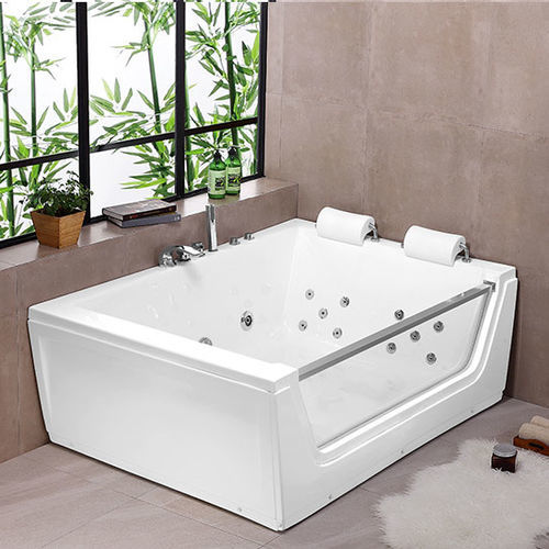 Каркасная спа-ванна - A056 - Shaoxing Joyful Bathroom Co., Ltd - прямоугольная / 2 места / из акрила