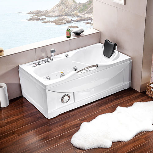 Каркасная спа-ванна - A002 - Shaoxing Joyful Bathroom Co., Ltd - прямоугольная / 2 места / из акрила