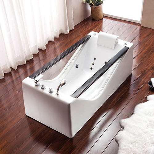 Каркасная спа-ванна - MV011L - Shaoxing Joyful Bathroom Co., Ltd - прямоугольная / 2 места / из акрила