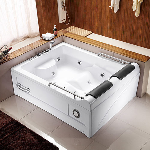 Каркасная спа-ванна - A006 - Shaoxing Joyful Bathroom Co., Ltd - прямоугольная / 2 места / из акрила