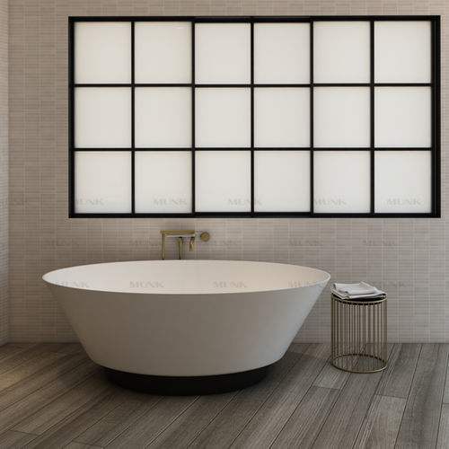 Круглая ванна - B116W3 - Munk Building Materials Co., Ltd. - отдельностоящая / для жилых зданий / из Solid Surface