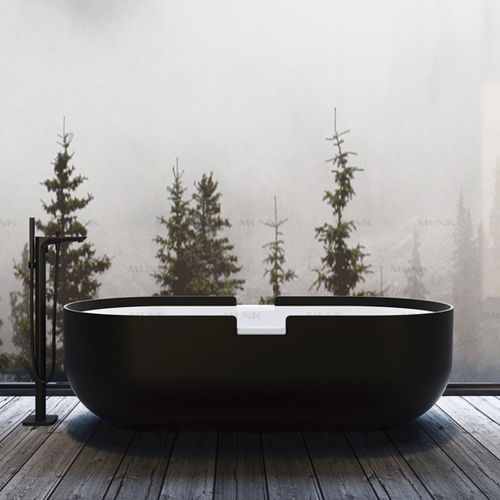 Овальная ванна - B118W2 - Munk Building Materials Co., Ltd. - островная / для жилых зданий / из Solid Surface