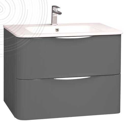 Двойная тумба под умывальник - MANNAR 401511119 - AYOR BATHROOM - подвесная / МДФ / из керамики