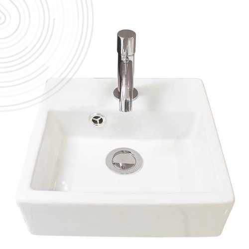 Подвесной умывальник для рук - 99259 - AYOR BATHROOM - квадратный / из керамики
