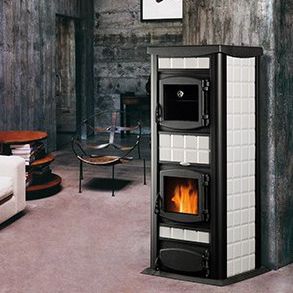 Печь с паровым котлом на дровах - ITALIA 30 IDRO CON FORNO - Laminox S.r.l. - 12 кВ / 20 кВт...50 кВт / современная