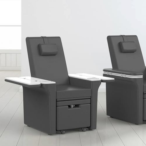 Кресло для педикюра из кожи - 4200A - Silverfox Corporation Limited - из PU / с опорой для ступней / регулируемое