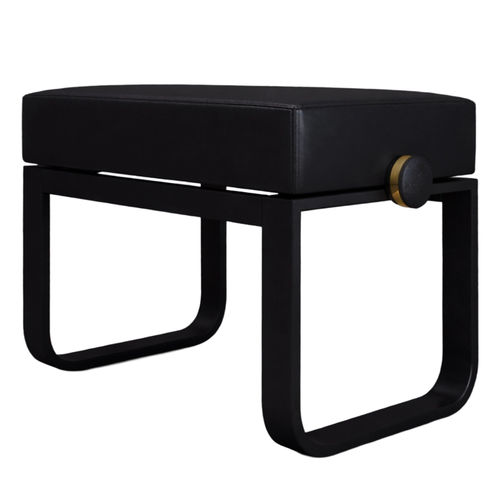 Минималистская банкетка для пианино - SATIE SIGNATURE - KAUNUS DESIGN, S.L. - из кожи / из бука / ручной работы
