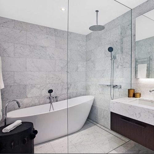 Плита из камня из мрамора - CARRARA BIANCO C  - Acemar stone - для напольной поверхности / для внутренней компоновки / для облицовки