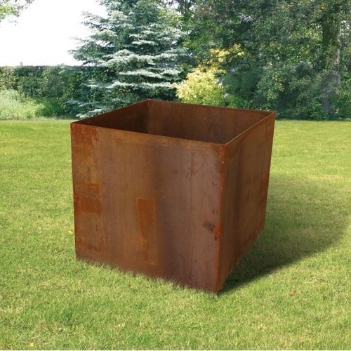 Кадка для садовых растений из гальванизированной стали - Ancrest - из стали / из кортеновской стали / прямоугольная