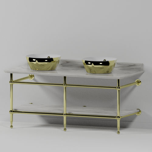 Подставка для умывальника из хрома - WS3DFX - Opus Bathrooms - из полированной латуни / из мрамора