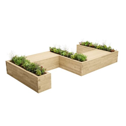 Кадка для садовых растений из сосны - CANISP S - WoodBlocX Ltd - прямоугольная / на заказ / модульная
