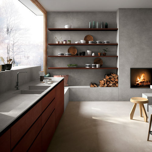 Панель для обшивки из керамогранита - METAL CORTEN    - Infinity surfaces - для напольной поверхности / настенная / для ванной комнаты