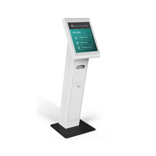 Интерактивная стойка для интерьера - QUARTZ DISPENSER - PARTTEAM & OEMKIOSKS - для управления очередью / с многоточечным сенсорным экраном