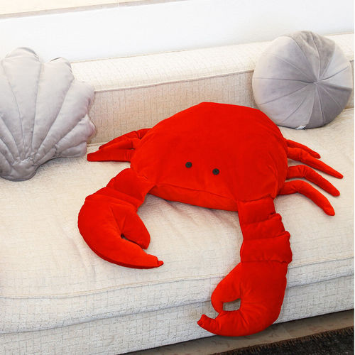 Подушка для дивана - CRAB  - MX HOME - однотонная / из ткани / красная