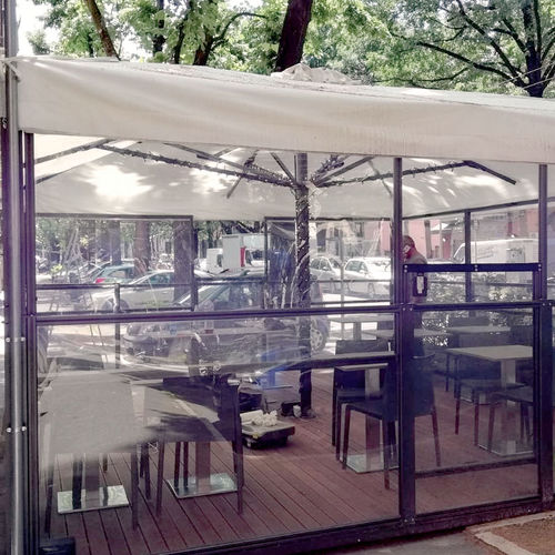 Ветрозащитное ограждение из металла - Screen Up - Eredi di Pozza, IL PARCO - из стекла / для профессионального использования
