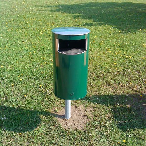 Мусорный контейнер из стального листа - DUSTBIN  - Tiptiptap - из нержавеющей стали / для общественных мест / одиночный