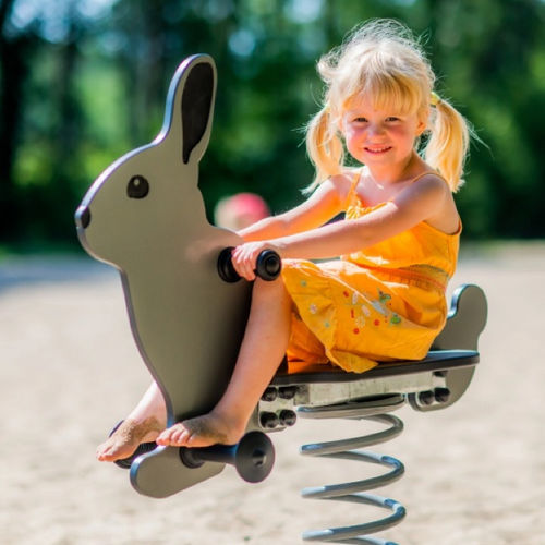 Качалка на пружине из стали - RABBIT  - Tiptiptap - из ПЭНД / животные / одноместная