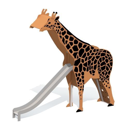 Прямая горка - GIRAFFE  - Tiptiptap - для игровой площадки / из нержавеющей стали