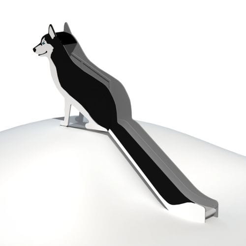 Прямая горка - HUSKY - Tiptiptap - для игровой площадки / из нержавеющей стали / из ПЭНД