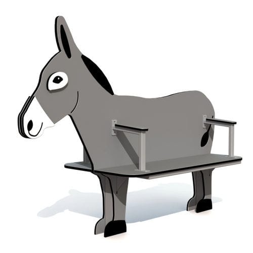 Скамейка уникальный дизайн - DONKEY  - Tiptiptap - из фанеры / из металла / из ПЭНД