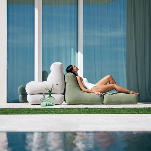 Современный садовый шезлонг - SIT POOL - OGO - из ткани / для сада / для бассейна