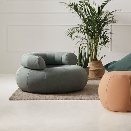 Современный пуф - DON OUT SOFA - OGO - из ткани / круглый / обитый