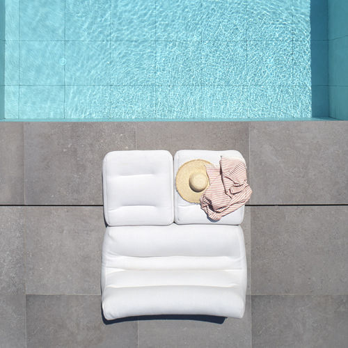 Современный садовый шезлонг - SIT POOL - OGO - для бассейна / двуспальный / белый