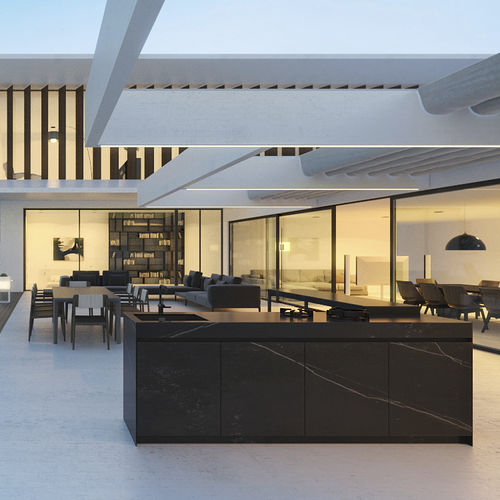 Кухня для наружного применения - N2 DEKTON KELYA - Novara Outdoor Kitchens - современная / из восстановленного камня / из нержавеющей стали