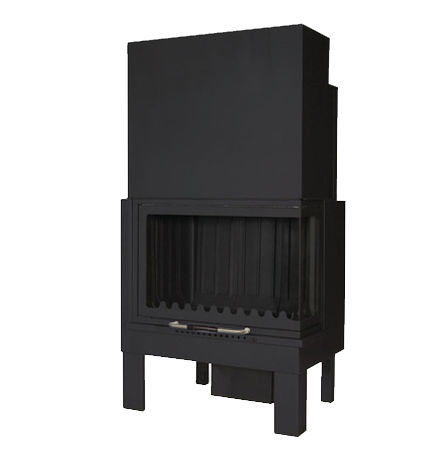 Закрытая топка на дровах - ANGOLARE 80 R/L - LineaVz - угловая / из стали / из стекла