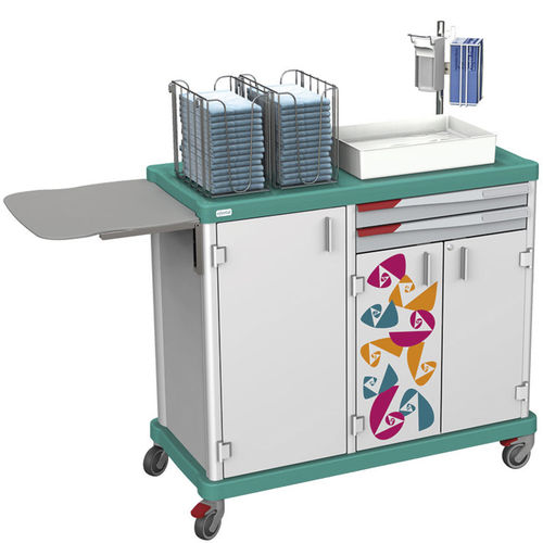 Тележка для белья - 2 SECTIONS – 3 DOORS, 2 FH-DRAWERS - Francehopital - для учреждений здравоохранения / для больницы / для спа-центра