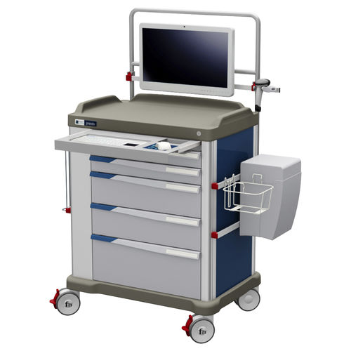 Служебная тележка - EWORK CART ON PRESTO - Francehopital - для учреждений здравоохранения / для больницы / с держателем для планшета