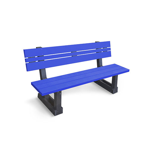 Современная общественная скамейка - S-COOL - Activia Mobilier Urbain - из переработанного пластика / со спинкой