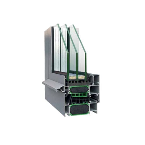 Оконный профиль из алюминия - W4900 - ALUMINCO - с термоизоляцией / для пассивного дома