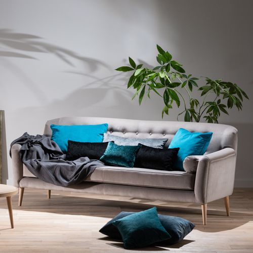 Современный диван - AUDREY - Ziemann Home Design - из ткани / с подушками / серый