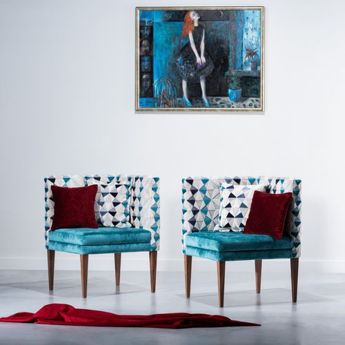Современное кресло - GEMINI - Ziemann Home Design - из ткани / из американского ореха / угловое