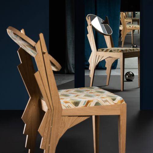 Cтул ар-деко - DÉCOR - Ziemann Home Design - для интерьера / из ткани / с основанием из древесины