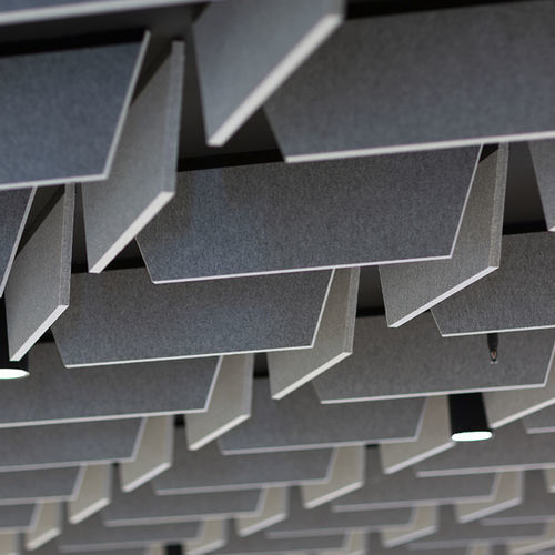 Акустический баффл из ПЭТФ - FRONTIER™ - AUTEX ACOUSTICS - подвесной / прямоугольный / декоративный