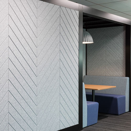 Акустическая панель для стены - GROOVE - AUTEX ACOUSTICS - из ПЭТФ / прямоугольная / имитация дерева