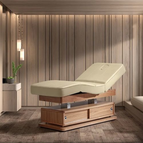 Электрический массажный стол - Mudit - Esthetica Spa and Salon Resources Private Limited - дерево / ткань с покрытием ПВХ / из губки