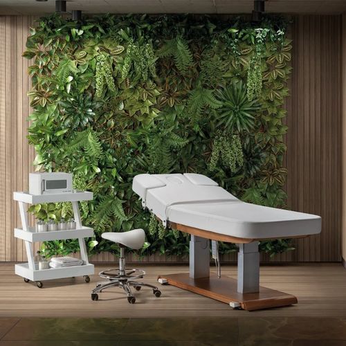 Электрический массажный стол - Tejas - Esthetica Spa and Salon Resources Private Limited - из цельной древесины / ткань с покрытием ПВХ / из губки
