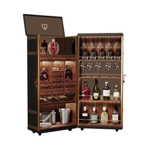 Современная барная стойка - Bowmore - WOOD TAILORS CLUB - из орехового дерева / из дуба / из латуни