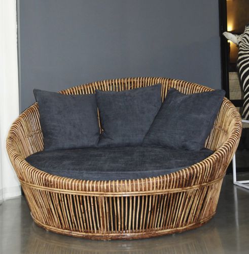 Wooden round store sofa