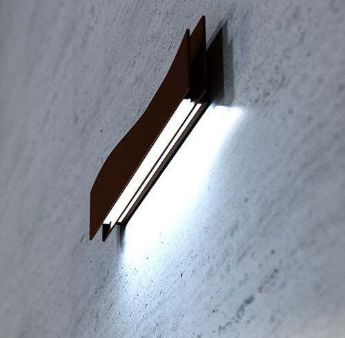 Современный настенный светильник - ESSE 002 - Trackdesign - для интерьера / из кортеновской стали / прямоугольный