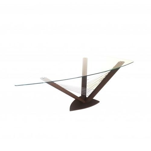 Напольный рабочий стол - SAIL - Trackdesign - современный / из закаленного стекла / прозрачный