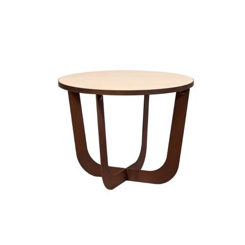 Современный журнальный столик - COFFEE  - Trackdesign - из кортеновской стали / с основанием из стали / круглый
