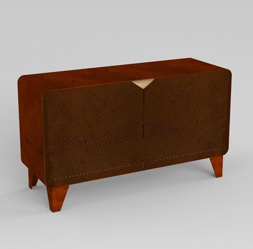 Современный буфет - SIDEBOARD  - Trackdesign - из дуба / из кортеновской стали / с распашными дверями