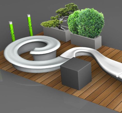 Парклет со встроенной кадкой для садовых растений - Astrini Design