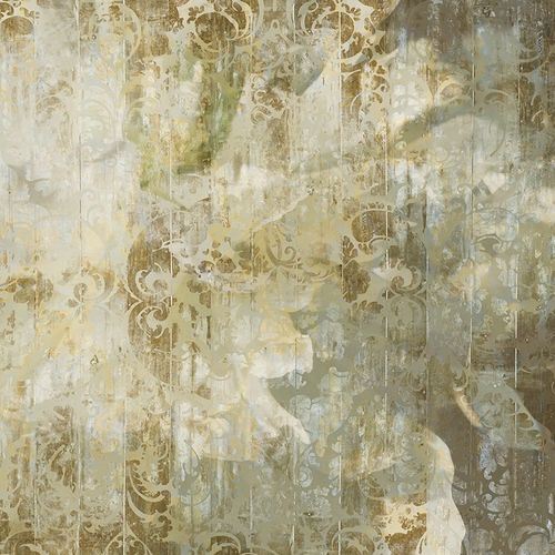 Современный обои - PLUSH - La Aurelia Design - с рисунком / имитация ткани / многоцветный