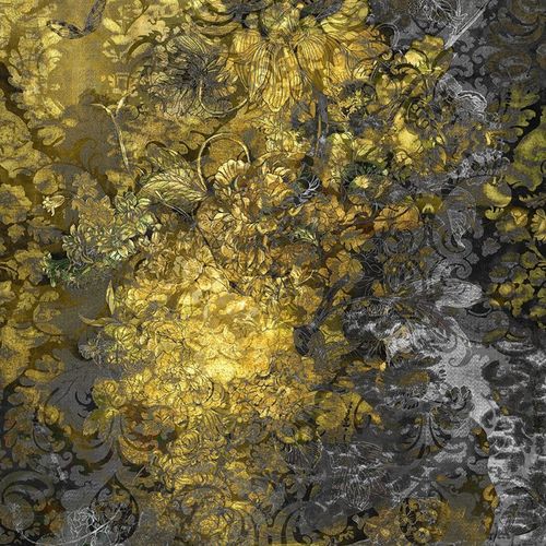 Современный обои - ILLUMINATE - La Aurelia Design - с рисунком / имитация ткани / позолоченный